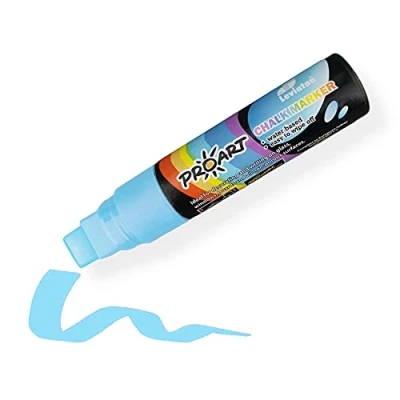 Image of LEVIATAN Washable Blackboard Marker Dry and Wet Wipe Chalk Pen 15 mm Wipeable Marking for Restaurants, Pubs, Offices 28 g Blue