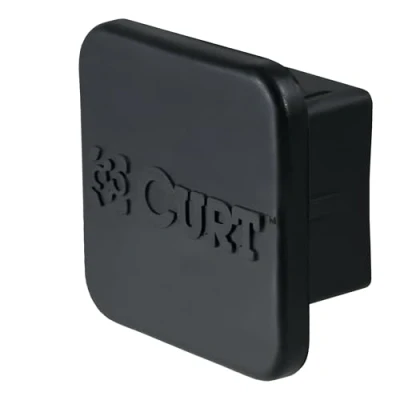 Image of CURT 22276 Rubber Trailer Hitch Cover, Fits 2 Inch Receiver, Black