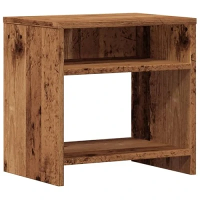 Image of vidaXL Bedside Cabinet/Nightstand Engineered Wood Old 40x30x40 cm Industrial Style 2 Compartments