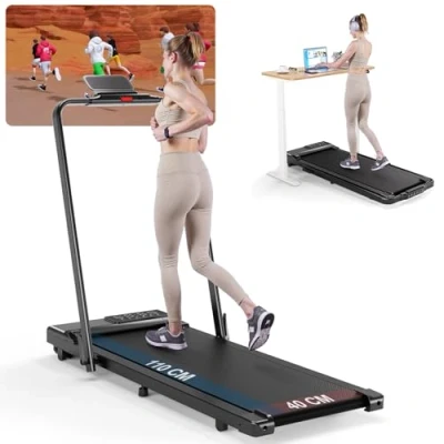 Image of Superun Raceable Foldable Treadmill for High tech Equipment, 136KG Capacity Folding with APP Control, Treadmills Home Running Machine Heavy People, Door to Delivery