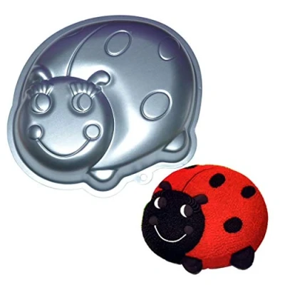 Image of 3D Ladybug Baking Pan Aluminum Cake Mold DIY Birthday Mould Kitchen Supplies