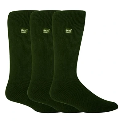 Image of HEAT HOLDERS 3 Pack Multipack Mens Insulated Thermal Socks for Winter (6 11, Forest Green)