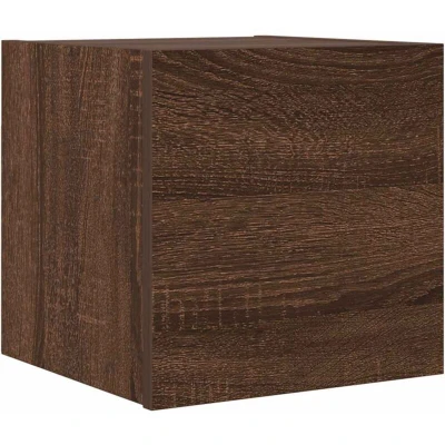 Image of vidaXL Wall Mounted TV Cabinet Brown Oak 30.5x30x30 cm