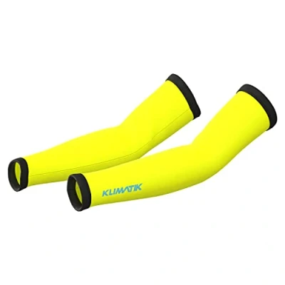 Image of Ale Unisex Klimatik K atmo Arm Warmers, Fluo Yellow, M UK