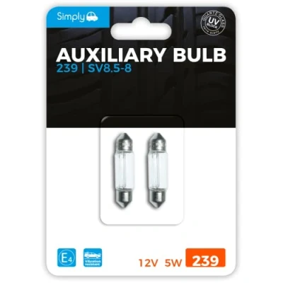 Image of 84x Simply S239BL 12V 5W Festoon Blister Bulb