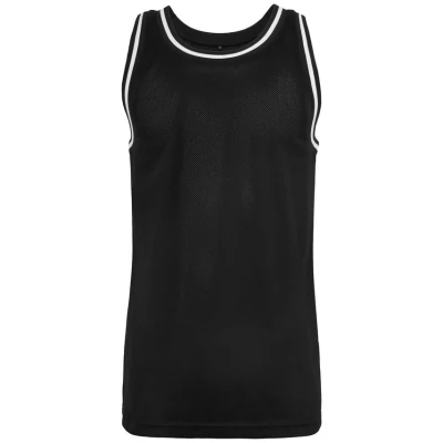 Image of Build Your Brand Men&#039;s Mesh Tanktop Neck Gaiter, Black/White, M