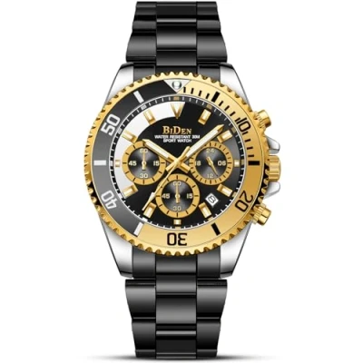 Image of Mens Watches Chronograph Stainless Steel Waterproof Date Analog Quartz Watch Business Casual Fashion Wrist for Men
