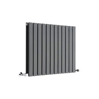 Image of Milano Alpha Anthracite Horizontal Double Flat Panel Radiator 635mm x 840mm