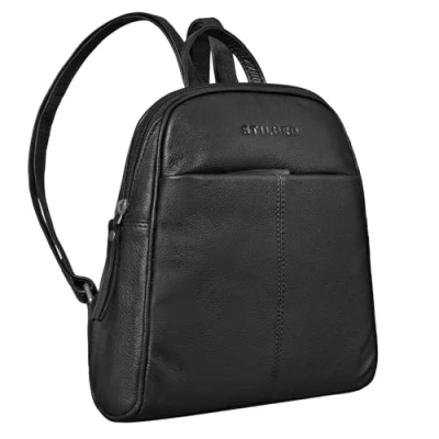 Image of STILORD &#039;Charlotte&#039; Elegant Vintage Ladies Backpack Leather Small Purse City Shopping Rucksack Daypack Genuine Leather, Colour:Black
