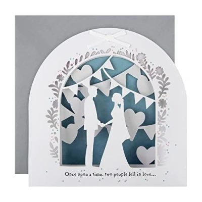Image of Hallmark 3D Wedding Card Contemporary &#039;Once Upon a Time&#039; Design