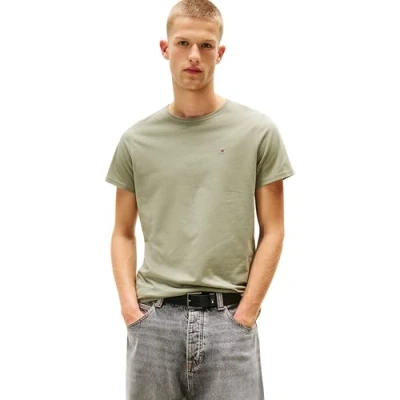 Image of Tommy Jeans Men&#039;s TJM Xslim Jersey Tee Dm0Dm04411 S/S T Shirt, Green (Utility Sage), S
