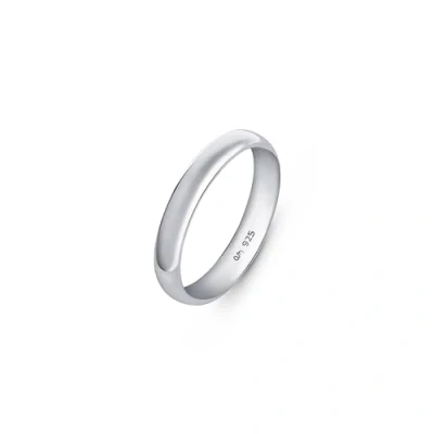 Image of Amberta Women 925 Sterling Silver Wedding Band Ring: 3.5 mm Ring for Size K