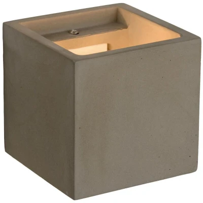 Image of Gipsy Modern Square Plaster Wall Light 1xG9 Taupe