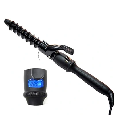 Image of YONAIL Spiral Curling Tongs Wand, 32mm Hair Curler Ceramic Coating Iron for Long Hair, Large Barrel Wand Beach Waves Curler, Fast Heating Styling Tools