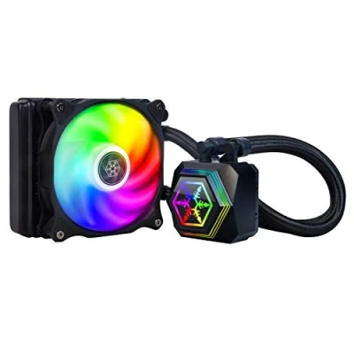 Image of SilverStone Sst PF120 Argb Permafrost Premium Water Cooler, Single Adjustable 120mm PWM, Argb, Intel/AMD