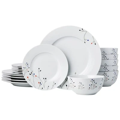 Image of Amazon Basics 18 Piece Dinnerware Set Branches, Service for 6
