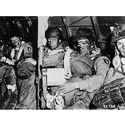 Image of Artery8 War WWII USA Paratroopers D Day 1944 Photo Unframed Wall Art Print Poster Home Decor Premium