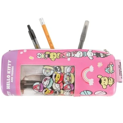 Image of Blue Sky Studios Hello Kitty Pencil Case, Back to School Stationery Pouch, Kawaii Pen Bag, Cute Travel Cosmetic Gifts