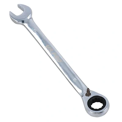 Image of AB Tools 15mm Reversible Cranked Offset Ratchet Combination Spanner Wrench 72 Teeth