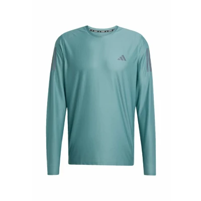 Image of adidas Men&#039;s Own The Run Long Sleeve Tee, Preloved Teal, XS