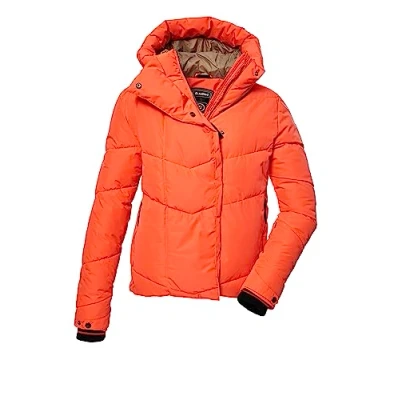 Image of Killtec 39725 000 Women&#039;s SKI Jacket/Quilted Jacket with Snow Guard KSW 59 WMN QLTD JCKT Neon Coral Size 38