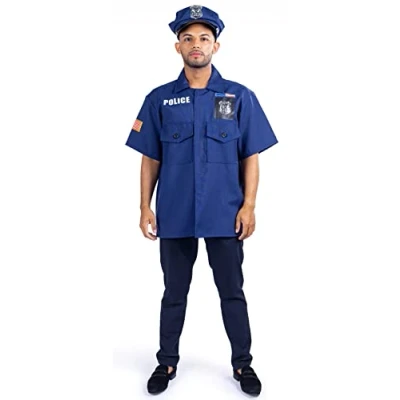 Image of Dress Up America Police Officer Costume For Adults One Size (Adults)