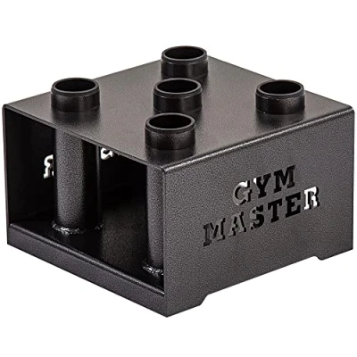 Image of GYM MASTER 5 Bar Olympic Barbell Vertical Floor Stand Storage Rack