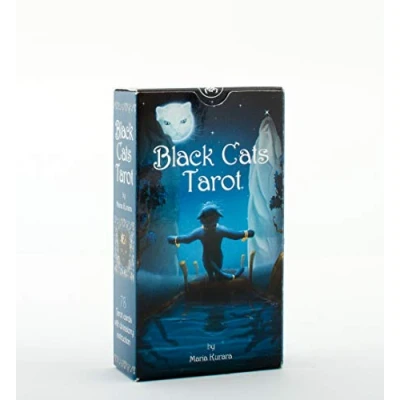 Image of Majestic Black Cats Tarot Cards 12.5cm x 7cm (78 Card Deck) Mystical Deck Perfect for Spiritual Awakenings