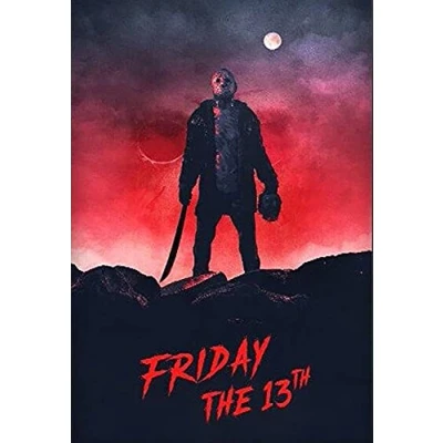 Image of Jason Voorhees Friday The 13 Movie Poster Tin Sign 8x12 Inch Horror Wall Mount Vintage