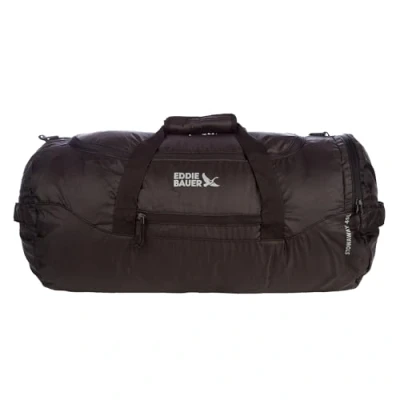 Image of Eddie Bauer Stowaway Packable 45l Duffel Bag Made from Ripstop Polyester, Onyx, US, Polyester