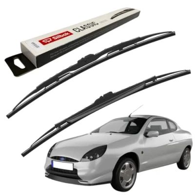 Image of Silbak Windscreen Wipers, fits for FORD PUMA (06/1997 12/2001) Front Wiper Blades, 480mm/450mm