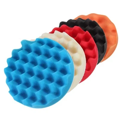 Image of PYouo mini polisher pads, 5Pcs 6&quot; For Car Polisher, Sponge Buffer Waffle Polishing Foam Buffing Pads Set, Waxing