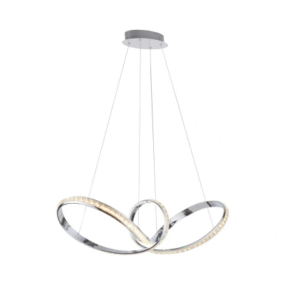 Image of Tanja Pendant Ceiling Light Chrome 1x 39W LED 3000K Dimmable