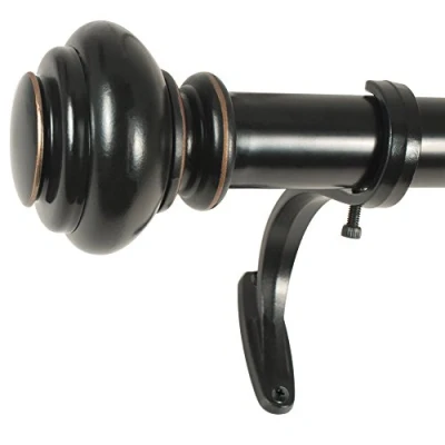 Image of Decopolitan Urn Single Rod Set, 72 144 Inch, Antique Black