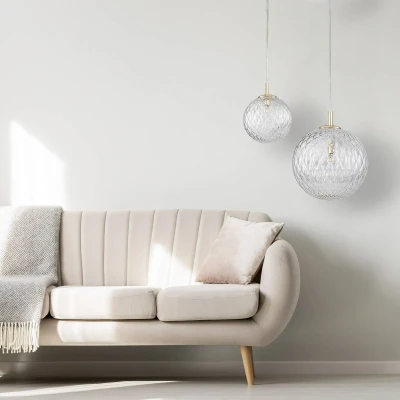 Image of TK Lighting Cadix pendant light made of glass, 1 bulb, Ø 21 cm