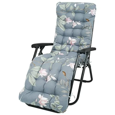 Image of Adifare Garden Lounger Cushion with Patterned Non Slip 170 * 50cm Recliner Relaxer Chair Pad Sunloungers Outdoor Furniture Sunbed Pads for Travel Holiday Patio（No Chairs） (1pcs)