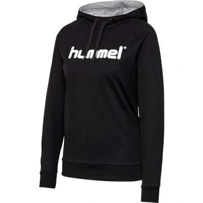Image of hummel Hmlgo Cotton Logo Women&#039;s Hoodie, womens, Hooded Sweatshirt, 203517 2001, Black, M