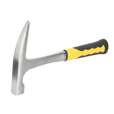 Image of Double Head Flat Mouth Geological Survey Brick Duckbill Hammer,Rubber Handle,High Carbon Steel(Hammer 500g)