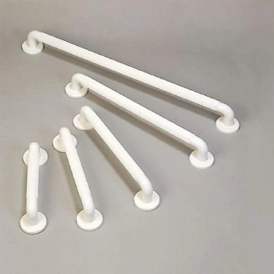 Image of HOMECRAFT Moulded Fluted Grab Rail, Durable PVC Safety Rail and Mobility Aid for Bathroom Elderly, Disabled Handicapped Users, Indoor Outdoor Attachment, 45.7cm