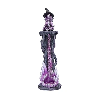 Image of Nemesis Now Dragon Incense Burner, Resin, Purple, 26.5cm