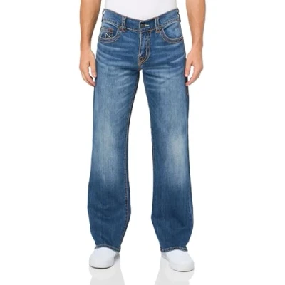 Image of True Religion Men&#039;s Billy Big T No Flap Pants, Greenwhich Ave Dark Wash, 38