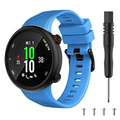 Image of Angersi Bracelet Compatible with Garmin Forerunner 45s Strap, Soft Silicone Replacement Watch Band Fitness