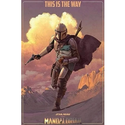 Image of Star Wars The Mandalorian (On Run) Unisex Poster Multicoloured Paper 61 x 91.5 cm Fan Merchandise Film