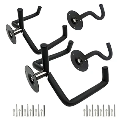 Image of WANLIAN Guitar Wall Mount Hanger Horizontal,Electric Display Ukulele Slatwall Hawaiian Holder Bass Stand Rack Hook with Screws,2 Pack