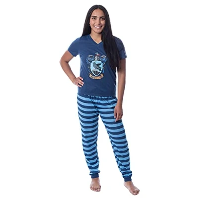 Image of Harry Potter Womens&#039; Ravenclaw Crest Jogger Pajama Set All Houses (XS)
