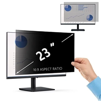 Image of PaceBid 23 Inch Privacy Screen Filter for 16:9 Aspect Ratio Laptop/Computer Monitor Anti scratch Glare Protector Spy Film Widescreen Display (23&quot;, 16:9)