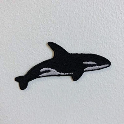 Image of New Whale Fish Orca Iron on Sew Embroidered Patch