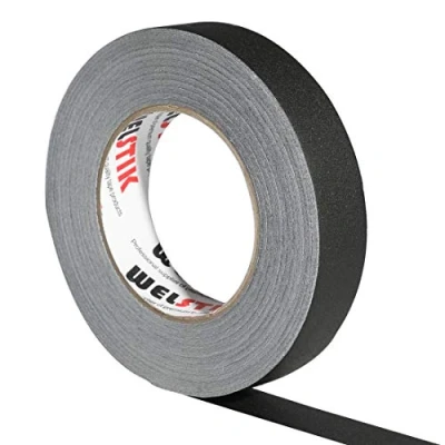 Image of WELSTIK Thin Gaff Tape 25MM*30.2M Gaffa Matt Cloth Tape, Black
