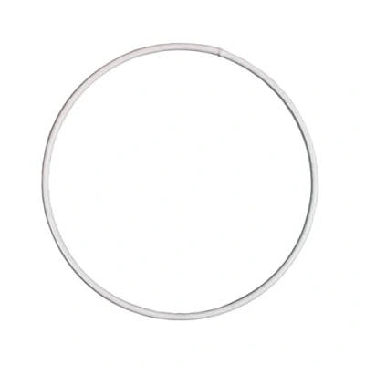 Image of 30cm White Coated Metal Ring for Crafts Wreath &amp; Flower Hoop