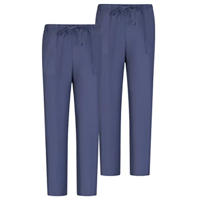 Image of MISEMIYA Set of 2 Uniforms Medical Scrub Pants Unisex Hospital Uniform Trousers Ref.8312 Medium, Gray 68